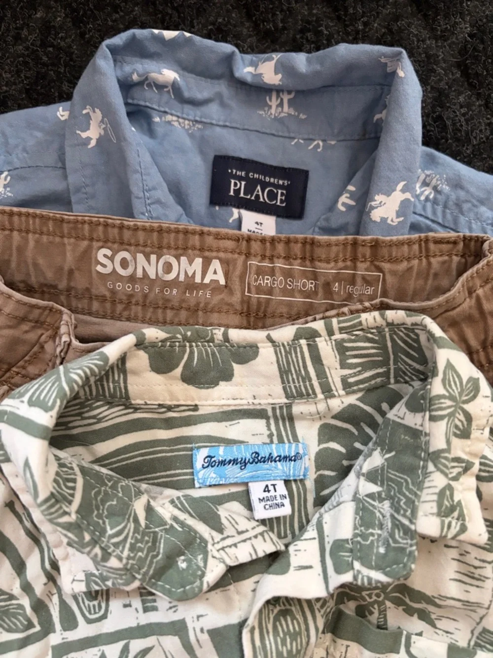 Boys Hawaiian Shirt And Shorts Lot The children’s place Tommy Bahama 4T